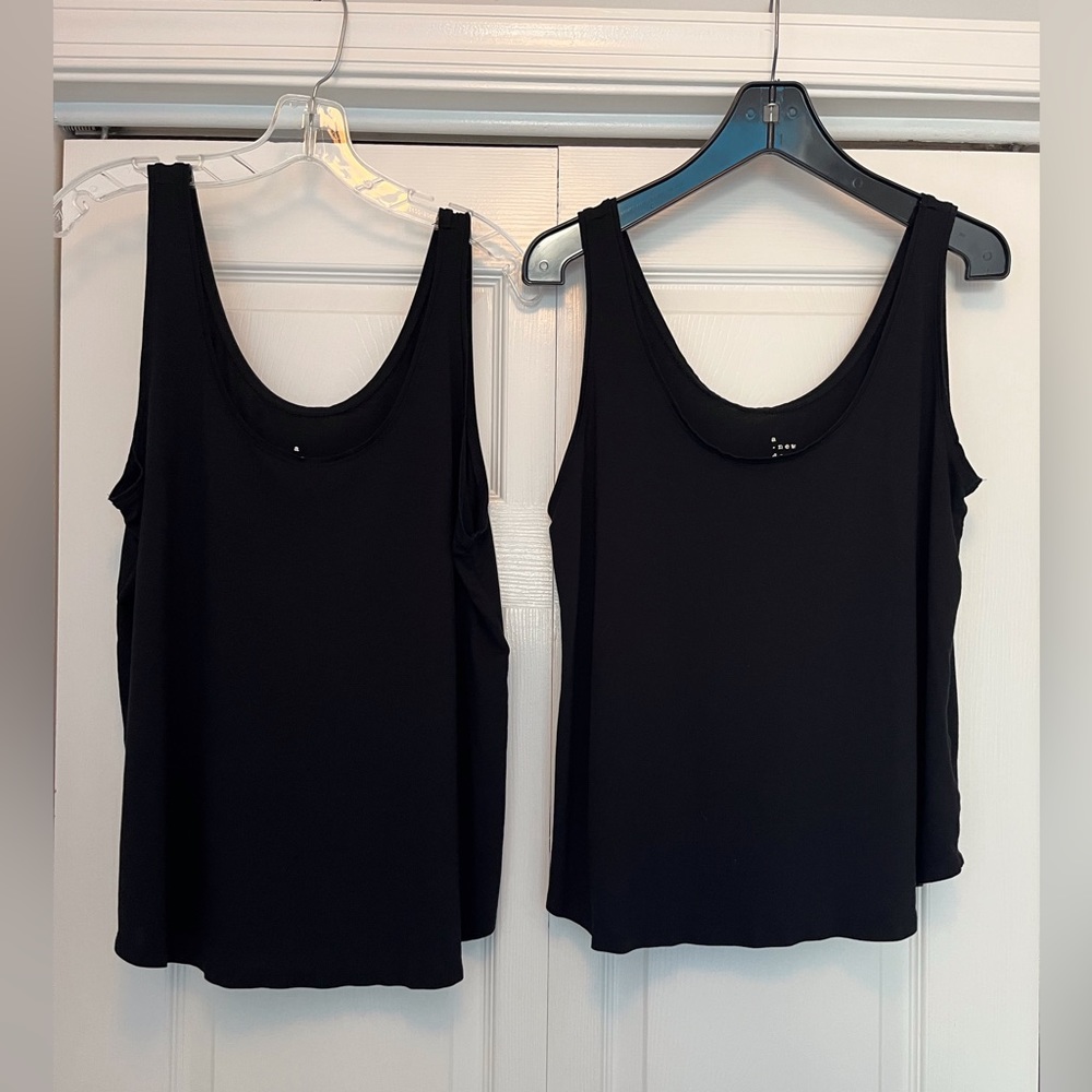 NWOT bundle of two a new day black tank tops size large